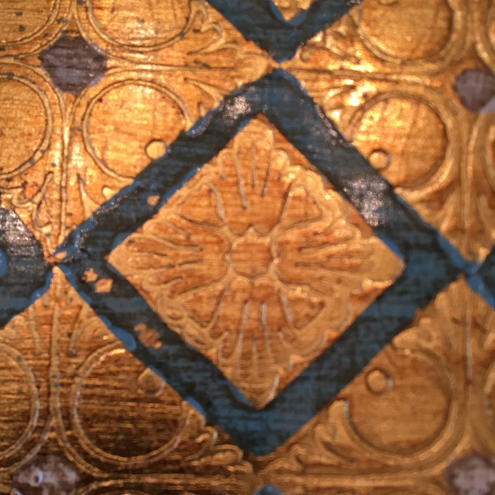 Decorative Gold Painted Wood Tray - Picture 4 of 6